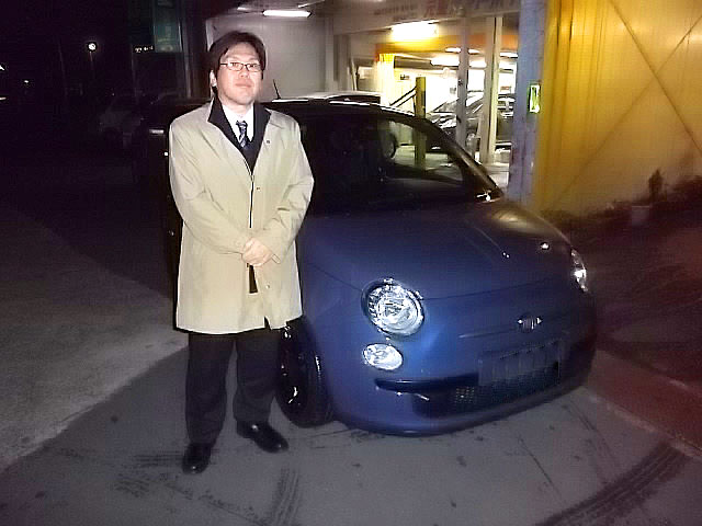 ＦＩＡＴ５００　バンパーモールつや消し塗装